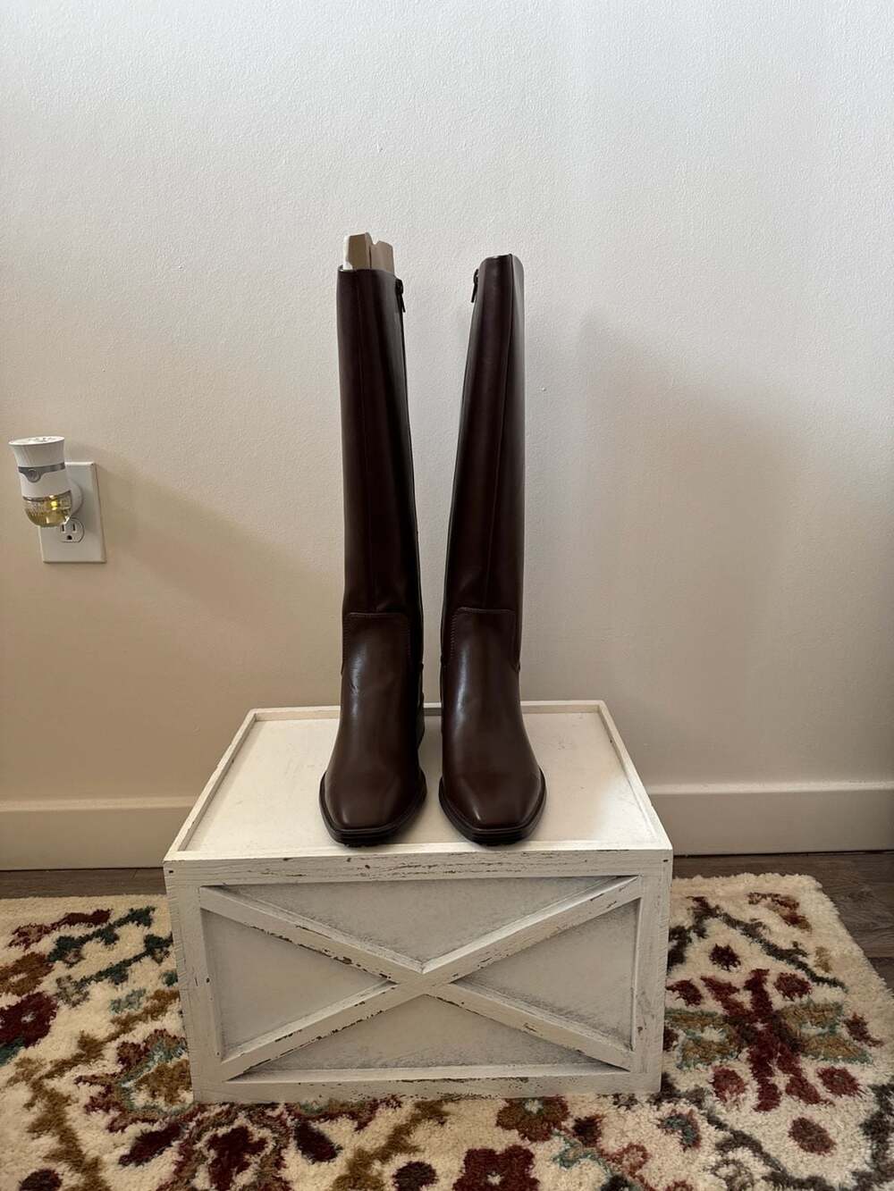 NWT Nine West Blondy3 Dark Brown Knee High Boots Size 9.5 M